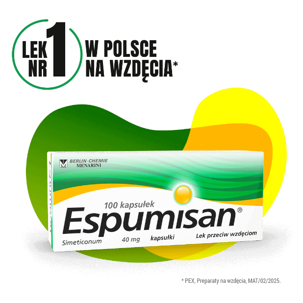 Espumisan® 40 mg, kapsułki – Lek nr 1 w Polsce na wzdęcia